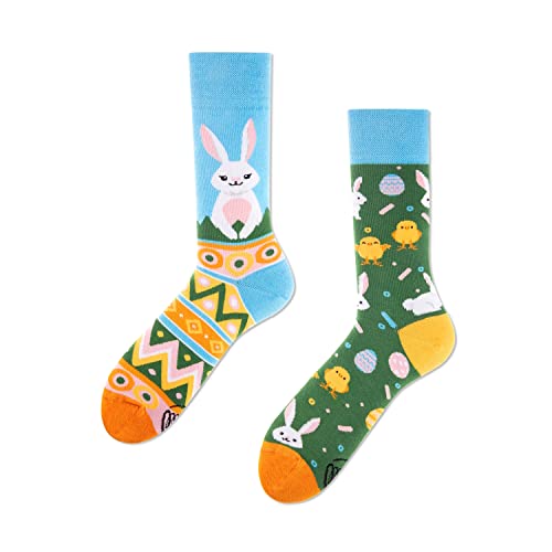 Many Mornings - Easter Bunny - Oster Socken - Mismatched Socks (as3, numeric, numeric_43, numeric_46, regular, regular), R107, Mehrfarbig