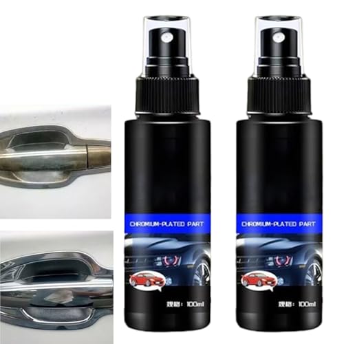 Chrome Polish, 2 * 100g, Stainless Steel Scratch Remover, Chrome Cleaner Spray, For Cars, Motorcycles, Metal Surfaces, Cleans, Polishes, Repairs Scratches