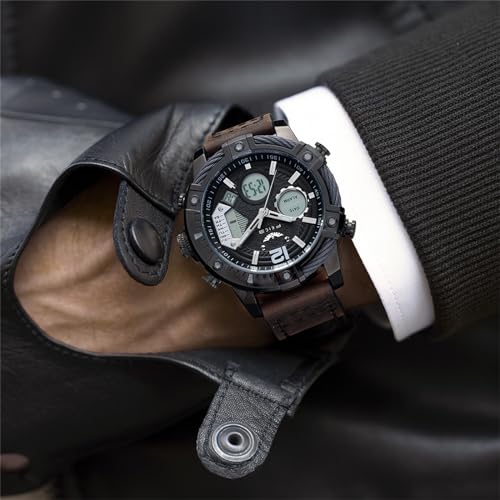 Image of FEICE Men's Chronograph Sport Watch Japanese Quartz Analog-Digital Waterproof Watches Multifunctional Luminescent Industrial Style Punk Watch
