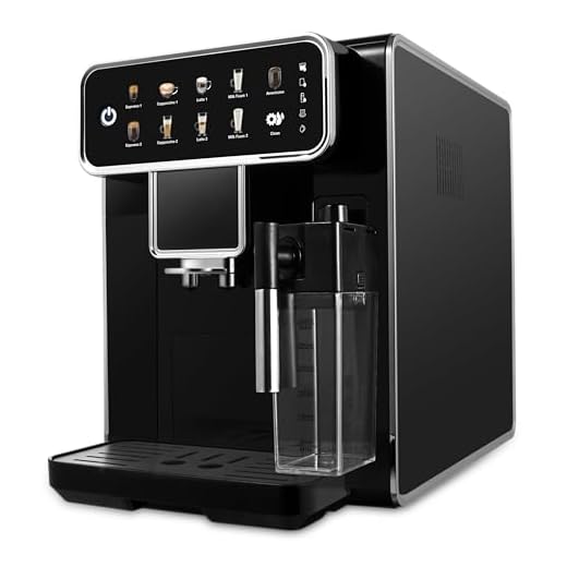 Fully Automatic Espresso Machine 12 Cup Coffee Maker One-Touch Cappuccino/Latte/Americano/Espresso with Self-Cleaning & Adjustable Grinder for Home/Office/Coffee Lovers/Busy Workers/Small Cafés