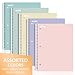 SUNEE Spiral Notebooks, 1-Subject, 5 Pack, College Ruled Paper, 8
