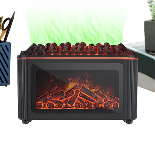 kaiop Difusor de Aroma con Efecto Chimenea - 160ml Ultrasonido Silencioso 7 Colores de Llama para Hogar | Difusor de Aceites Esenciales | para Dormitorio Oficina Baño Sala de Estar Spa Yoga Meditación