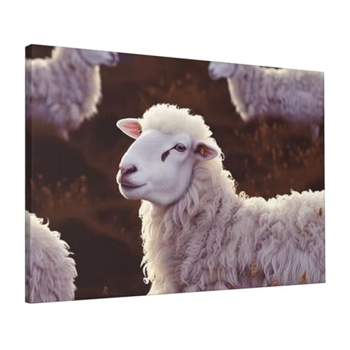Toile de mouton impression poster mural HD pour chambre et bureau