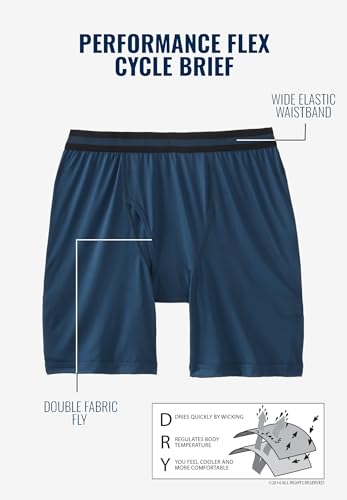 KingSize Men's Big & Tall Performance Flex Cycle Briefs2
