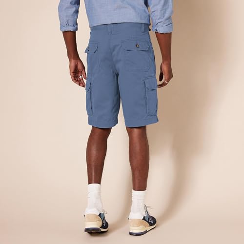 Image of Amazon Essentials Men's 10 inch Classic-Fit Cotton Twill Cargo Shorts with Multiple Pockets, Zip Fly, Button Waist (Available in Big & Tall)