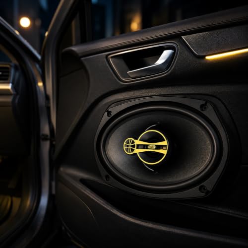 Image of ZELLA 900W 6 * 9 (Oval) Car Speaker with Grill| Dual Cone Design with Deep Bass & Clear Treble | Universal Fit for Cars & SUVs | Easy Door Mount Installation | 20KHz Frequency Response