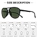 STORYCOAST Polarized Aviator Sunglasses for Men Women Classic Retro Aviators Sports Driving Running Sun Glasses 3Pack-Black+Dark Green+Brown