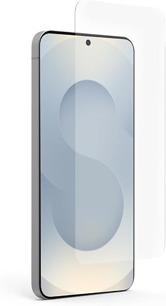 PureGear Maximum Clarity HD Tempered Glass Screen Protector for Samsung Galaxy S25 2025, Fingerprint Sensor Compatibility, Case Friendly Fit, Lifetime Replacement Self Alignment Installation Tray included