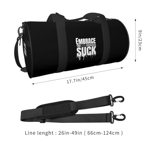 Embrace The Suck Convertible Garment Bag with Shoulder Strap, Carry on Garment Duffel Bag for Men Women - Rolling Foldable for Travel Luggage Bags (Black)3