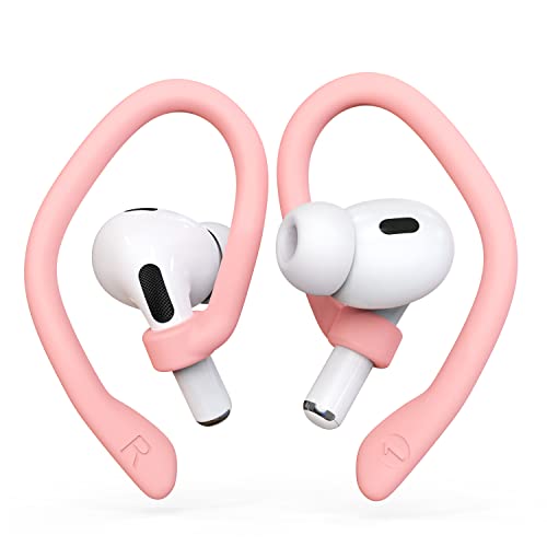 Image of Ear Hooks 2 Pairs for AirPods Pro 2 & 1, AirPods 4 & 3, Anti-Slip Comfortable Fit, Ergonomic Design, Accessories (Small, Pink)