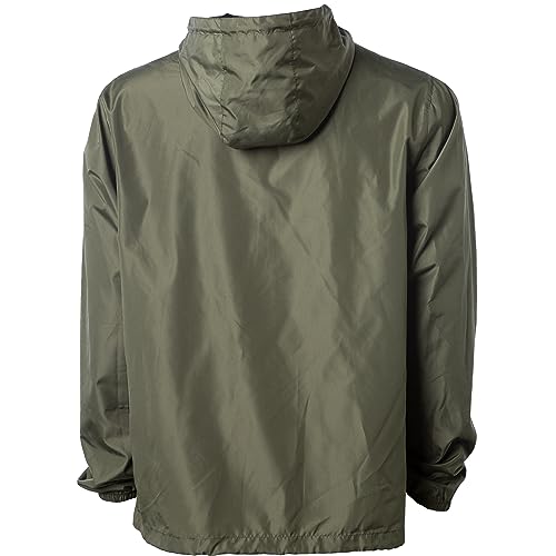 Global Blank Men's Lightweight Packable Windbreaker Jacket Water Reistant Zip Up Hoodie for Men2
