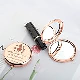 AKTAP Fairy Tale Gifts Princess Fans Compact Mirror I Will Sit with You in The Dark Makeup Mirror for Women
