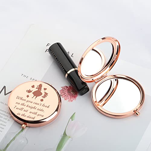 Espejo compacto redondo para maquillaje AKTAP miniatura 2
