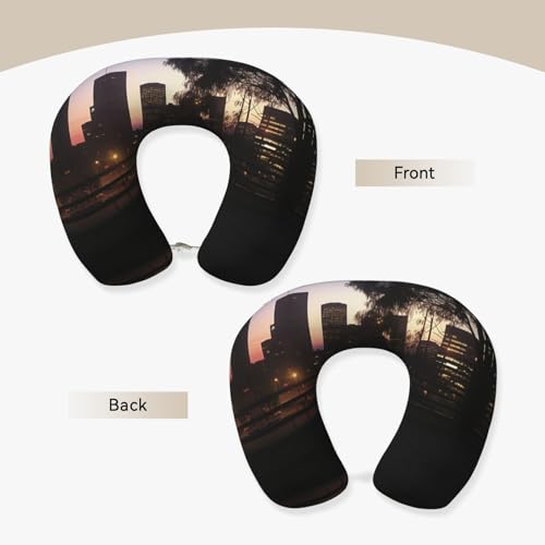 Almohada de espuma viscoelástica para viaje U-Neck miniatura 3