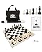 WE Games Best Value Tournament Chess Set - Filled Chess Pieces and Black Roll-Up Vinyl Chess Board