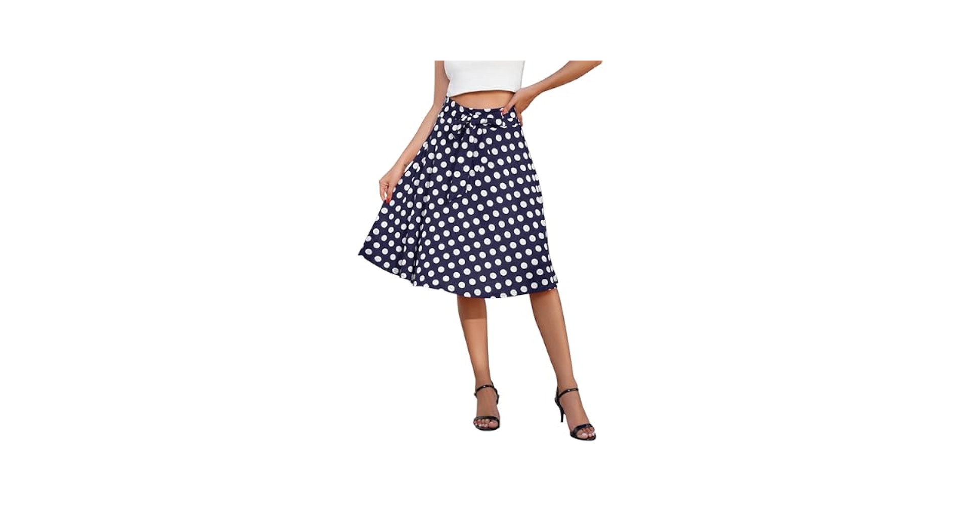 Amazon.com: Vintage Polka Dot Skirt for Women Casual Basic A