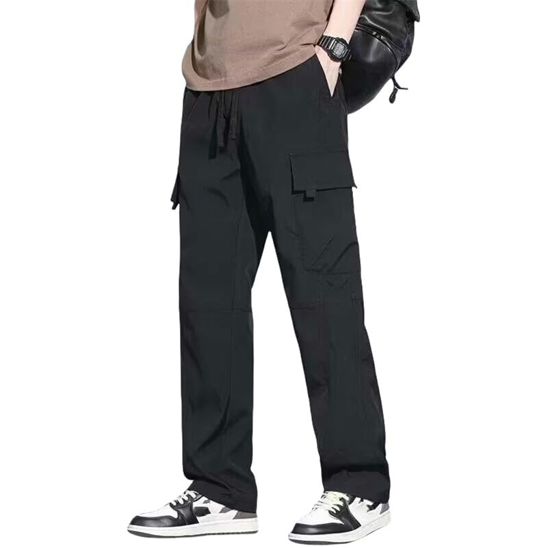 Pantalon cargo décontracté homme USTZFTBCL à multi-poches idéal pour les balades d'automne en forêt