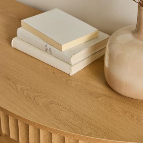 Console arrondie effet vague 2 niveaux 100 cm Calicosy