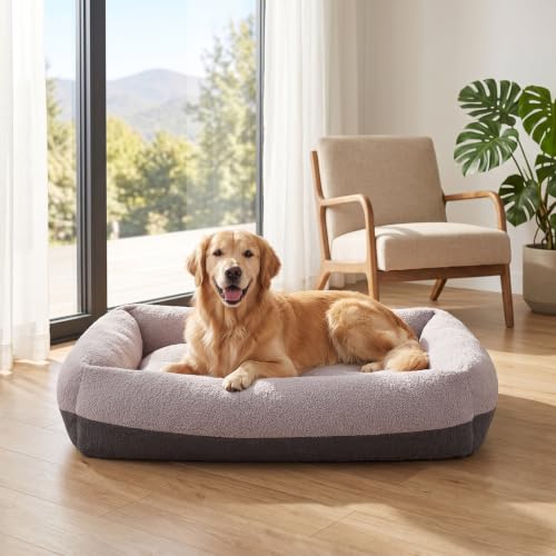 Pawk Cama Perro Grande, Cama para Perros Lavable, 94x72x21cm