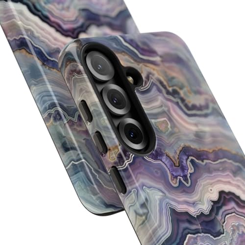 Coque rigide Samsung S25 Plus géode violette contre rayures et chocs