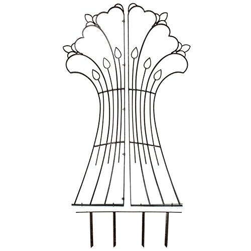 H Potter Garden Harvest Wrought Iron Trellis for Climbing Plants Weather Resistant Large Yard Art Wedding Outdoor Decor - Thumbnail 7