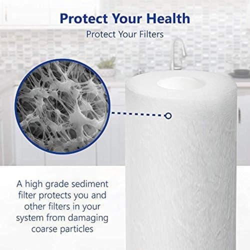 Image of CBK Genuine New Aqua 10 Inch High Density Spun Pre-Filter (5 Micron PP Spun) Water Cartridge Compatible for 10 Inch Pre-Filter Housing of All Water Purifier | 1 PIS Spun Filter