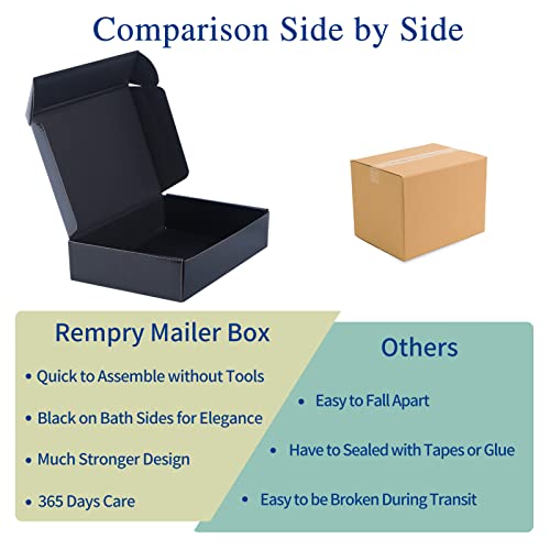 Rempry 9X6X4 Inches Black Shipping Boxes Pack Of 20, Small Business Cardboard Mailer Boxes Gift Boxes For Shipping Packaging #TOP3