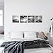sechars - Black and White Beach Wall Art Seascape Painting Sunrise Scenery Picture Giclee Canvas Print Framed for Living Room Bedroom Bathroom Home Office Wall Decoration