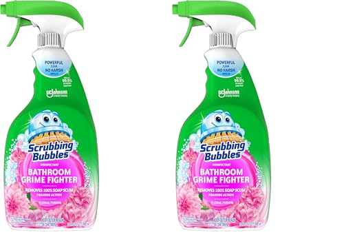 Image of Scrubbing Bubbles Bathroom Grime Fighter, Floral Fusion Scent, 32 Fl Oz Spray Bottle, (Pack of 2)