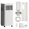 SHINCO Aire acondicionado móvil, 7000 BTU 2,05kW, Refrigeración&Ventilación&Deshumidificación, tamaño de la habitación hasta 54m³(18㎡), Aire acondicionado móvil con manguera de drenaje y manguera de