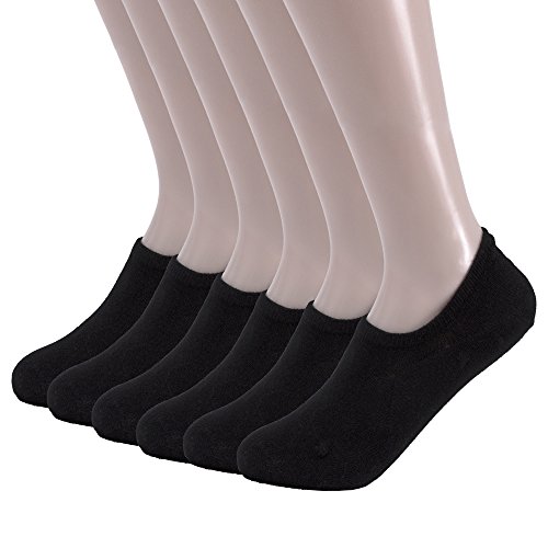 Women No Show Liner Socks Cotton Non Slip Casual Invisible Socks for Flats, Loafers(6 Pairs)