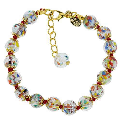 Glass Of Venice Murano Glass Sommerso Bracelet - Multicolor Confetti