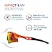 ToolFreak Reevo Safety Glasses - Red Mirror Lens - UV U6 & Impact Protection ANSI z87.1 Rated, Wraparound Lens, Non-Slip Grip, Padded Brow, Pouch & Neck Cord For Men & Woman