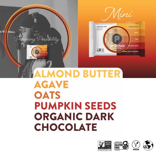 Protein Puck Mini Protein Bars, Daily Bliss, Case Of 12 - High Protein Snacks With 5 Grams Of Vegan Protein - Gluten-Free, Non-Dairy, Non-Gmo Breakfast Snack Bar - Premium Plant-Based Healthy Snacks #TOP1