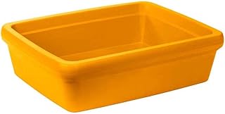 neoLab 2-4994 - Cubitera ligera de PVC sin tapa, capacidad de 9 l, 450 mm x 355 mm x 120 mm, color amarillo