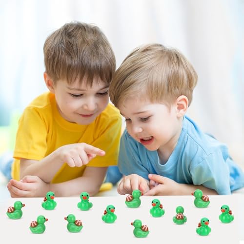 Image of 50 Pcs Turtle Ducks Toy Figures, Mini Turtle Resin Ducks Bulk, Tiny Turtle Figurine Dress up Duck Toy for Party Favors (Turtle)