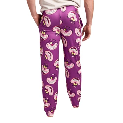 Disney Alice In Wonderland Chesire Cat All-Over Print Adult Purple Sleep Pajama Pants4