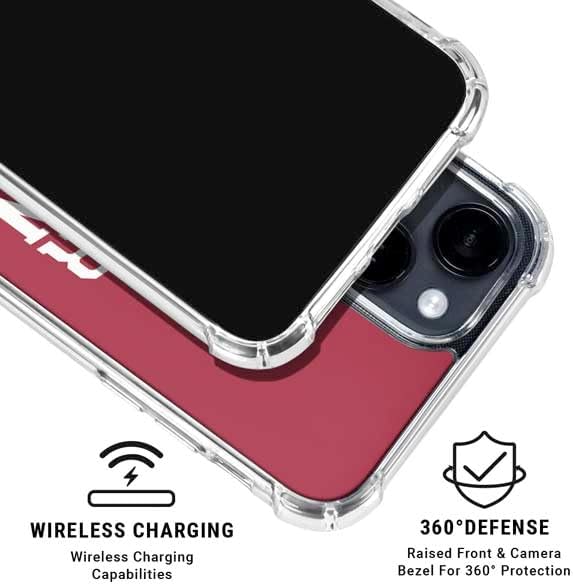 Skinit Clear Phone Case Compatible with iPhone 15 - Officially Licensed Indiana University Hoosier Nation Design