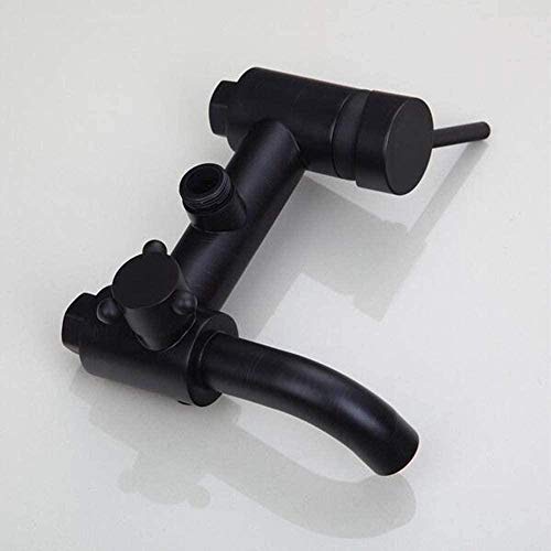 Robinets de douche à main et colonne noire avec mitigeur de douche