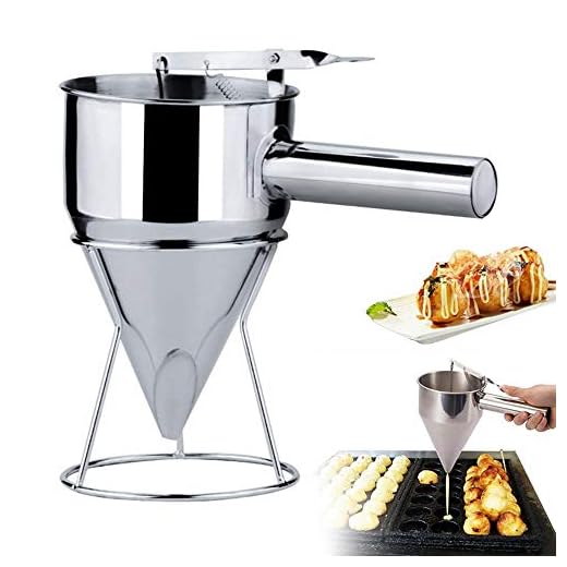 YIYU Pancake Batter Dispenser Practical Stainless Steel Octopus Ball Making Baking Pancake Maker Dispenser Kitchen Tool Funnel