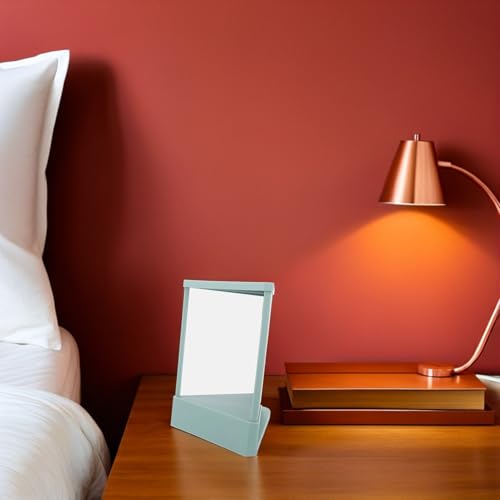 Miroir de coiffeuse moderne vert gris au design épuré et durable - 7