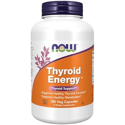 NOW Foods Supplements, Thyroid EnergyTM, Iodine and Tyrosine plus Selenium, Zinc and Copper, 180 Veg Capsules