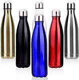 100% a prueba de fugas: La botella de agua de viaje viene con una tapa aislante y a prueba de fugas. La tapa de acero inoxidable puede evitar derrames accidentales. Esta botella de agua multifuncional es fácil de llevar a cualquier lugar al que vaya.