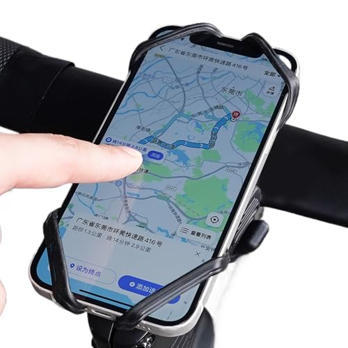 Support de téléphone pour vélo – 24 x 15 x 2 cm – Support de téléphone en silicone antichoc pour vélo tout-terrain, pour les trajets quotidiens, les voyages longue distance | Voyage d'affaires