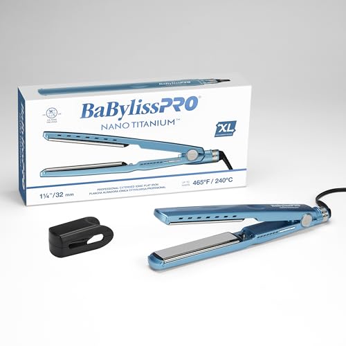BaBylissPRO Nano Titanium Ionic Hair Straightener, Flat Iron with Optional Locking Floating-Plates Design to Control Tension and Extended Length by BaBylissPRO - Image 4