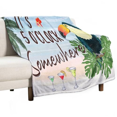Couverture douce It's Five O'clock pour lit et canapé, plaid chaud de voyage 152cm