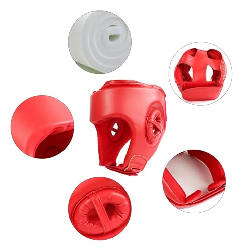 Protector de boxeo para niños, de piel sintética, protector de casco para artes marciales, karate, taekwondo, protección completa de la cara - imagen 6