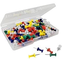 50 Pcs Push Pins for Bulletin Board, Thumb Tacks for Stick PIns, Cork Board, Office, Wall Hanging 50, Mixcolor