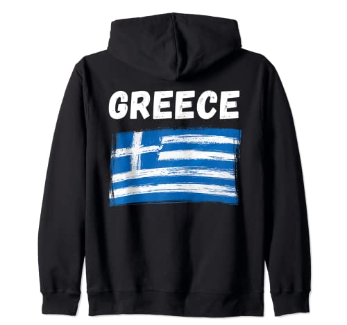 Grecia, bandiera, vacanza, vendemmia, grunge, greco, bandiera Felpa con Cappuccio