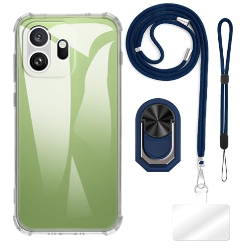 ESACMOT [4 in 1] �P�[�X OnePlus 15T 5G �Ƃ̌݊�������A�X�g���b�v�A���X�g�o���h�A�����O�t���A�ϏՌ��ی�J�o�[���s�p�Z�b�g (�N���A�P�[�X + �u���[�Z�b�g)